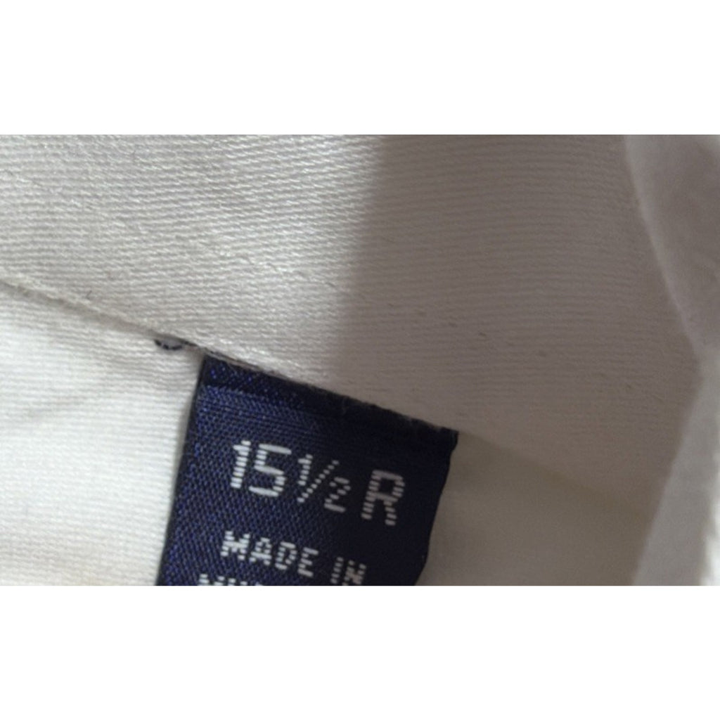 LUGANO Switzerland White Slim Fit Button Down Dress Shirt Stretch Size M