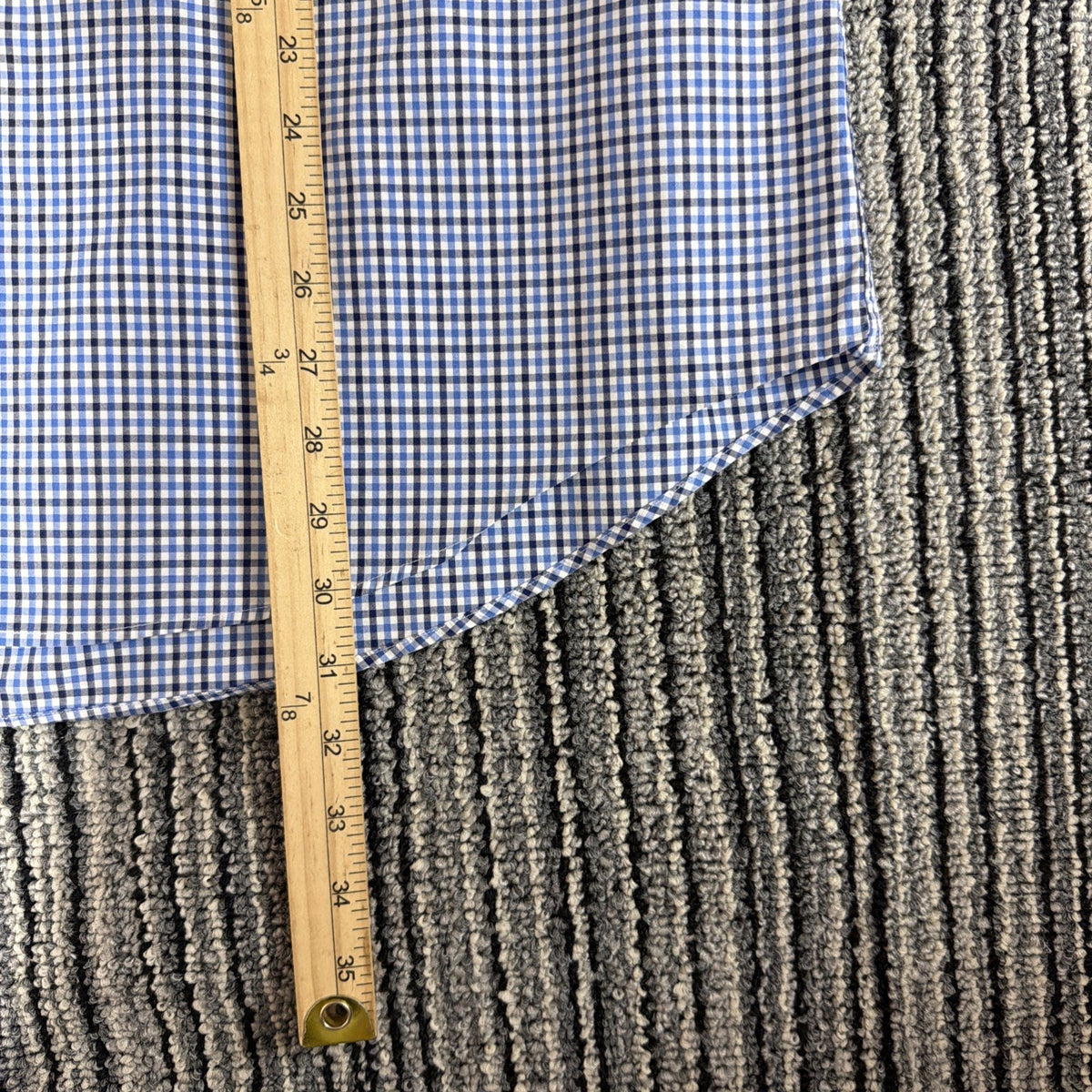 Ralph Lauren Polo Button Up Shirt Mens Blue XL Gingham Long Sleeve Cotton Spot