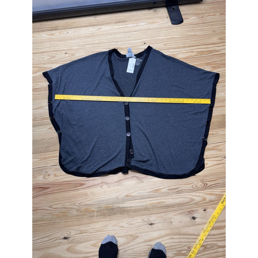 Liz &Me For Catherines Gray Black Button Cardigan Oversized Women’s Size 2X NWT