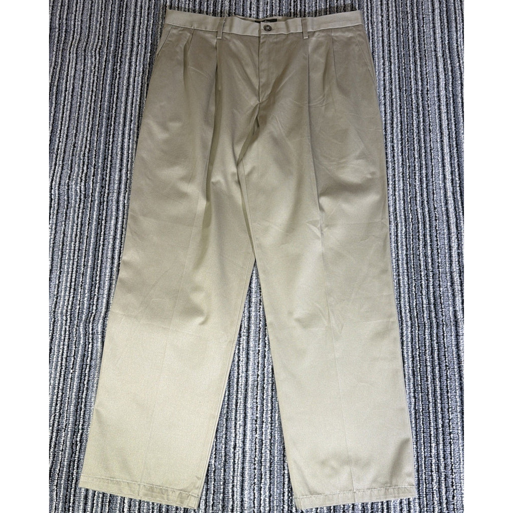 Dockers D3 Signature Khaki Pants Mens 36x32 Classic Fit Pleated Tan NWT Cotton