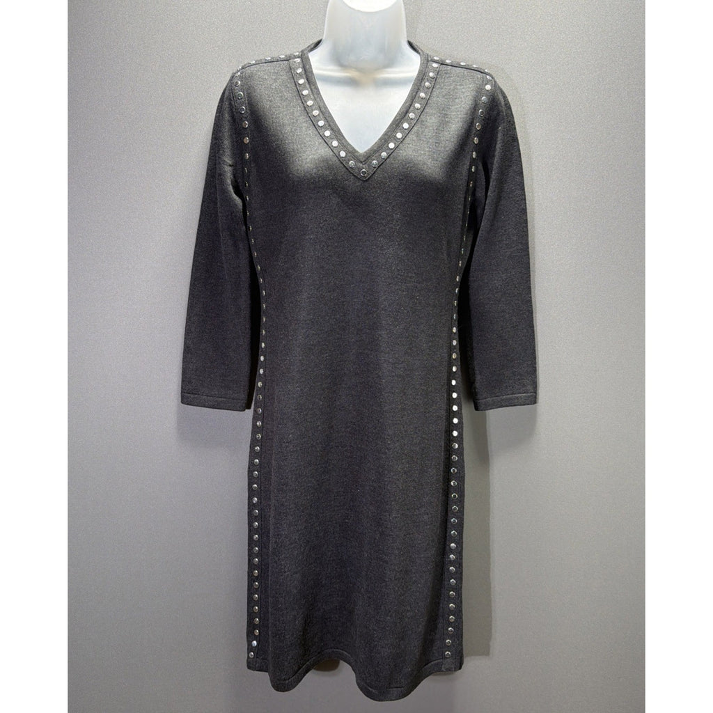Marc New York-Andrew Marc Stud Trim Sweater Dress Size Small