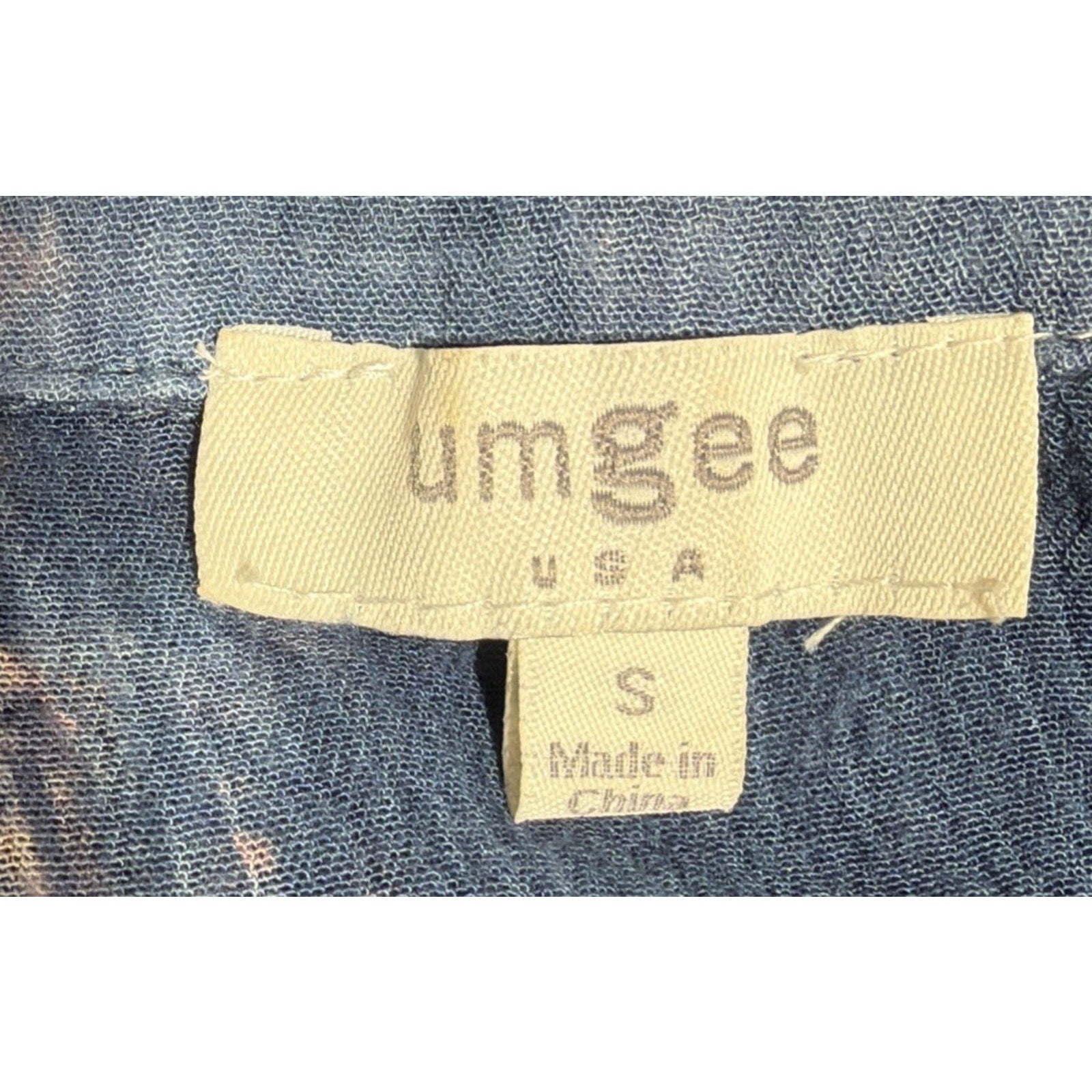 Umgee Bohemian tie dye a line dress with key hole size Small Bell Sleeves