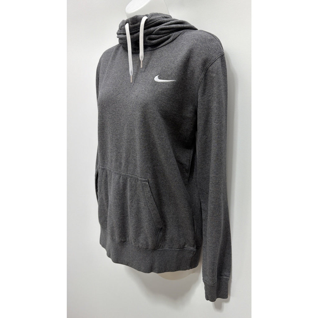 Nike Club Fleece Womens Hoodie Sweatshirt Gray Heathered Pocket Pullover L