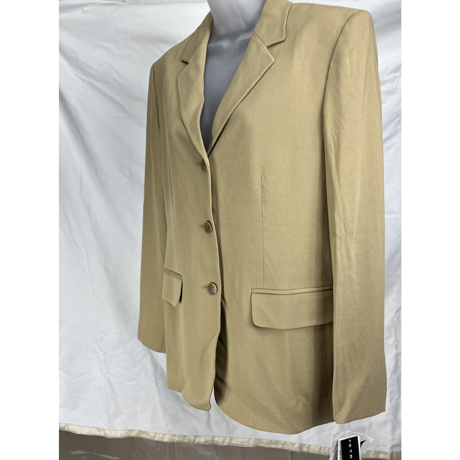 NWT RALPH LAUREN WOMENS Wool Blend Stretch JACKET BLAZER SUIT size 10 BEIGE TAN