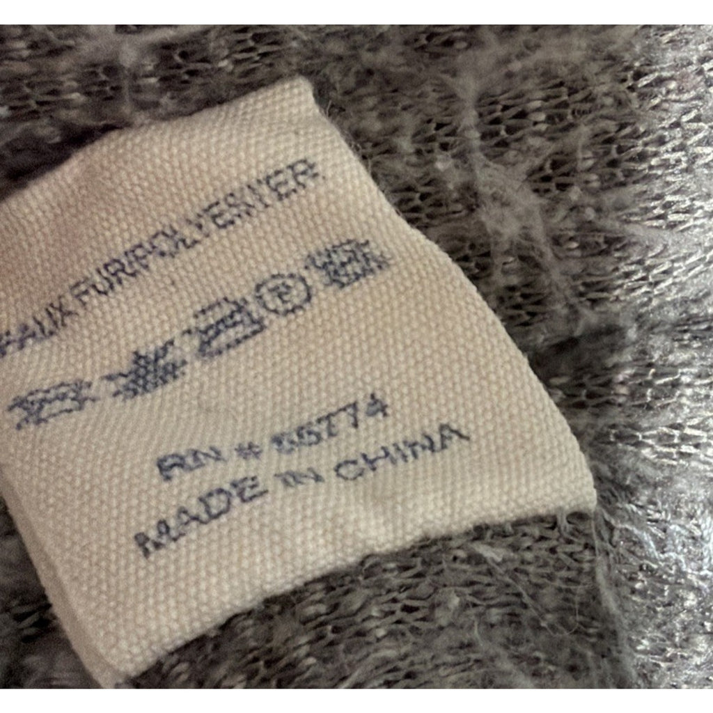 Simply Southern Jacket Womens Size Small Sweater Gray Sherpa 1/4 Zip Pullover