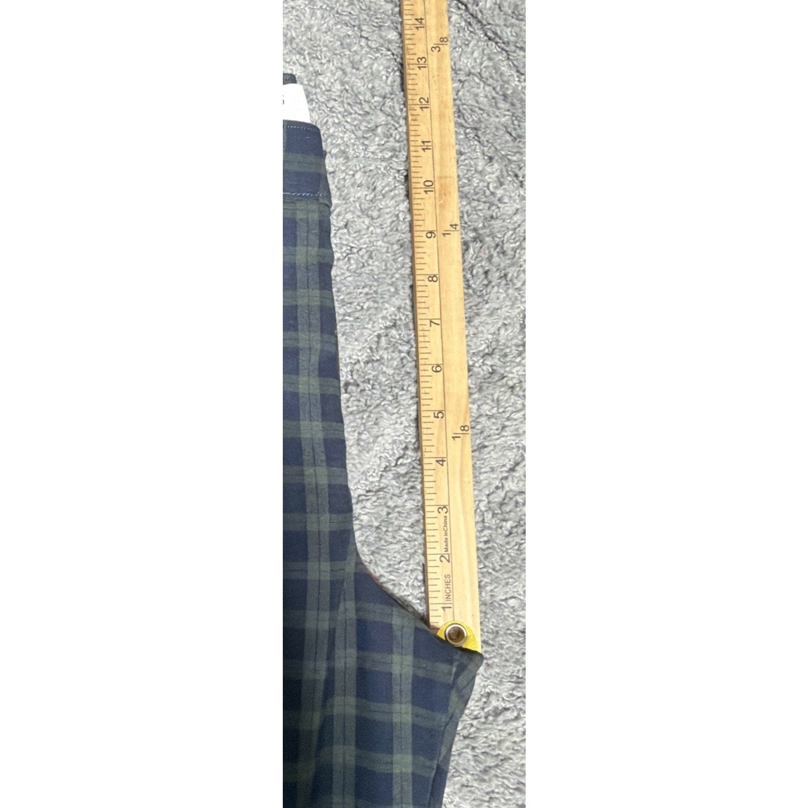 Hollister Ultra High Rise Split Leg Plaid Pants Navy Red Green Small 27x27