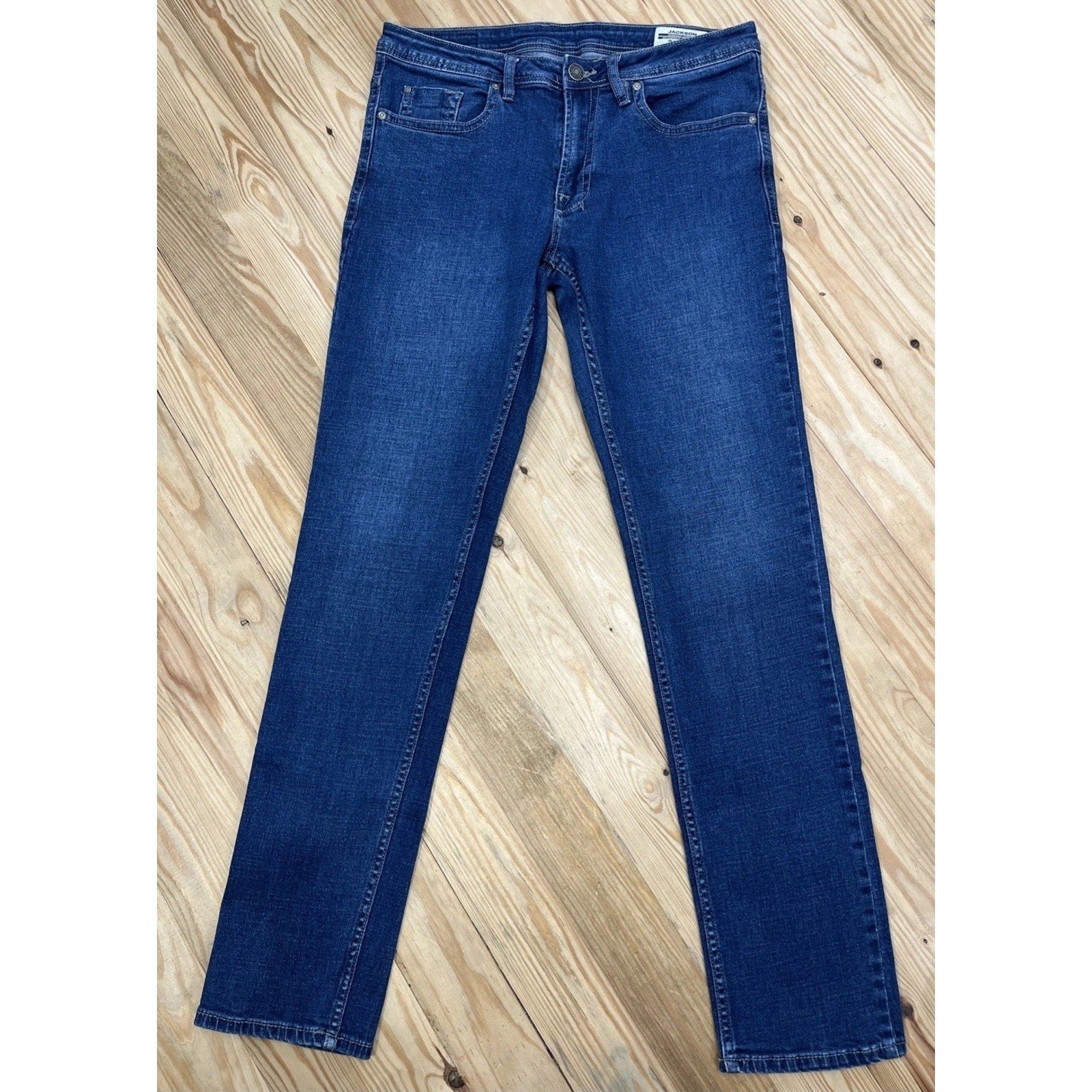 Buffalo David Bitton Jeans Mens 32x34 Blue Jackson-X Straight Stretch Denim