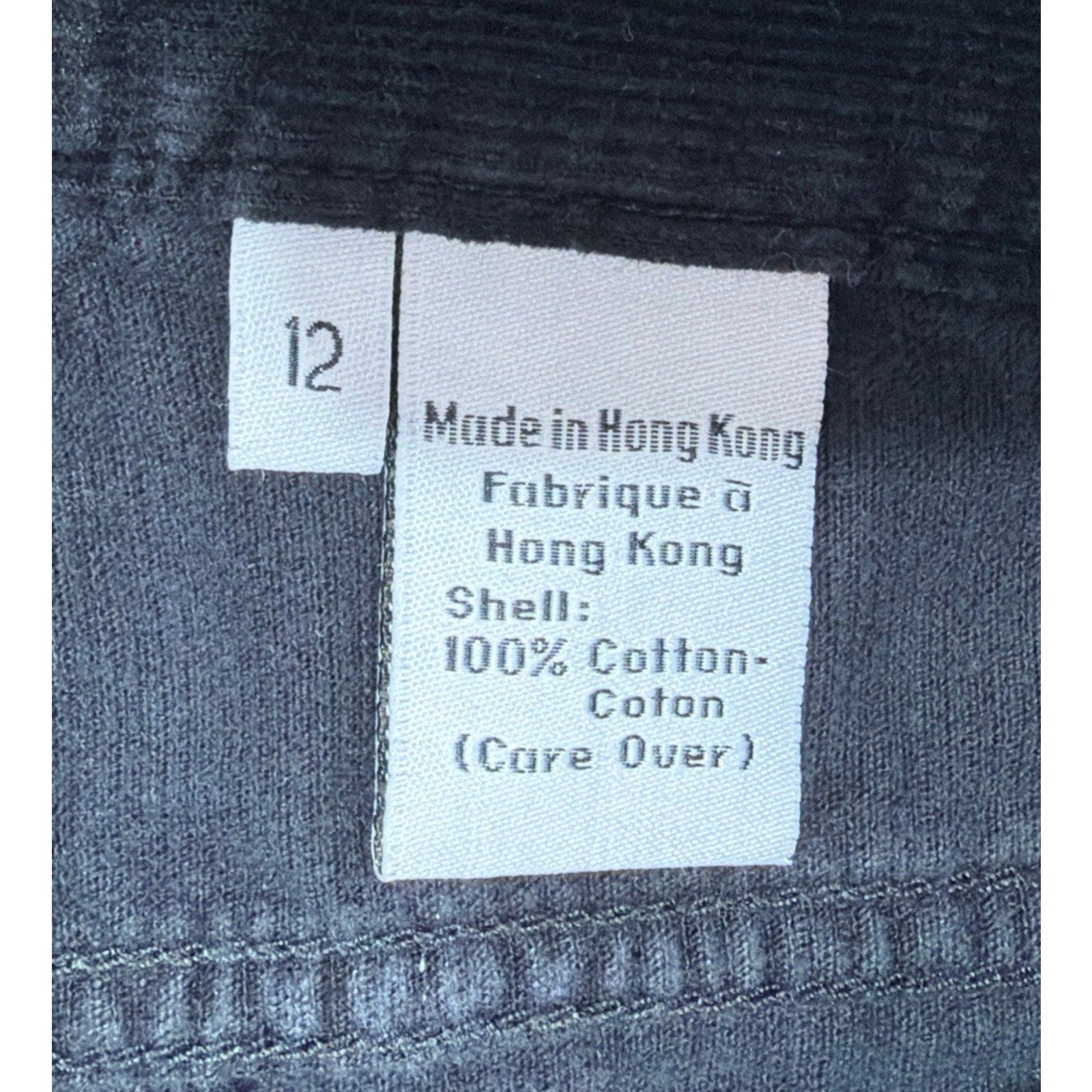 Vintage Calvin Klein Jeans Black Corduroy Pants Women's Size 12 Tapered Straight