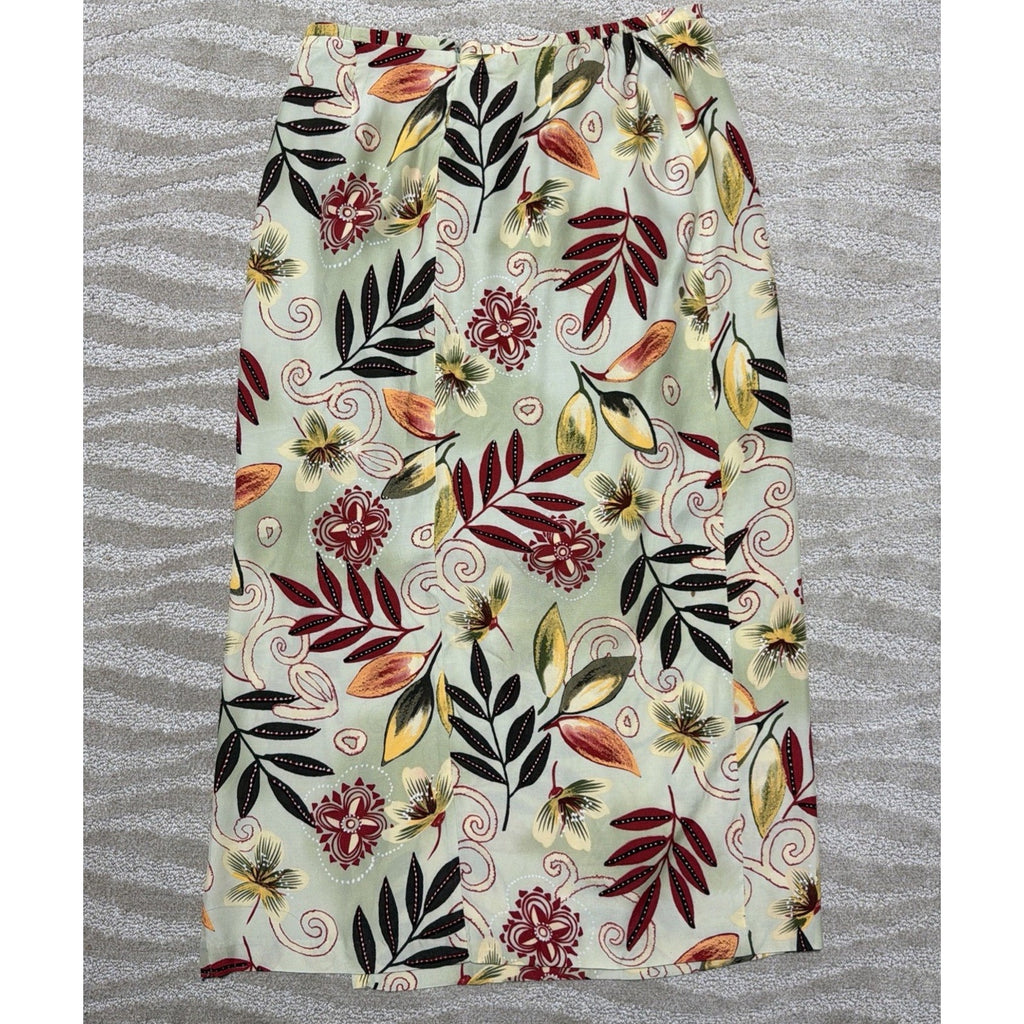 Vintage NANCY BOLEN CITY GIRL Women's Skirt Floral A-Line Lined Sz XL Made USA