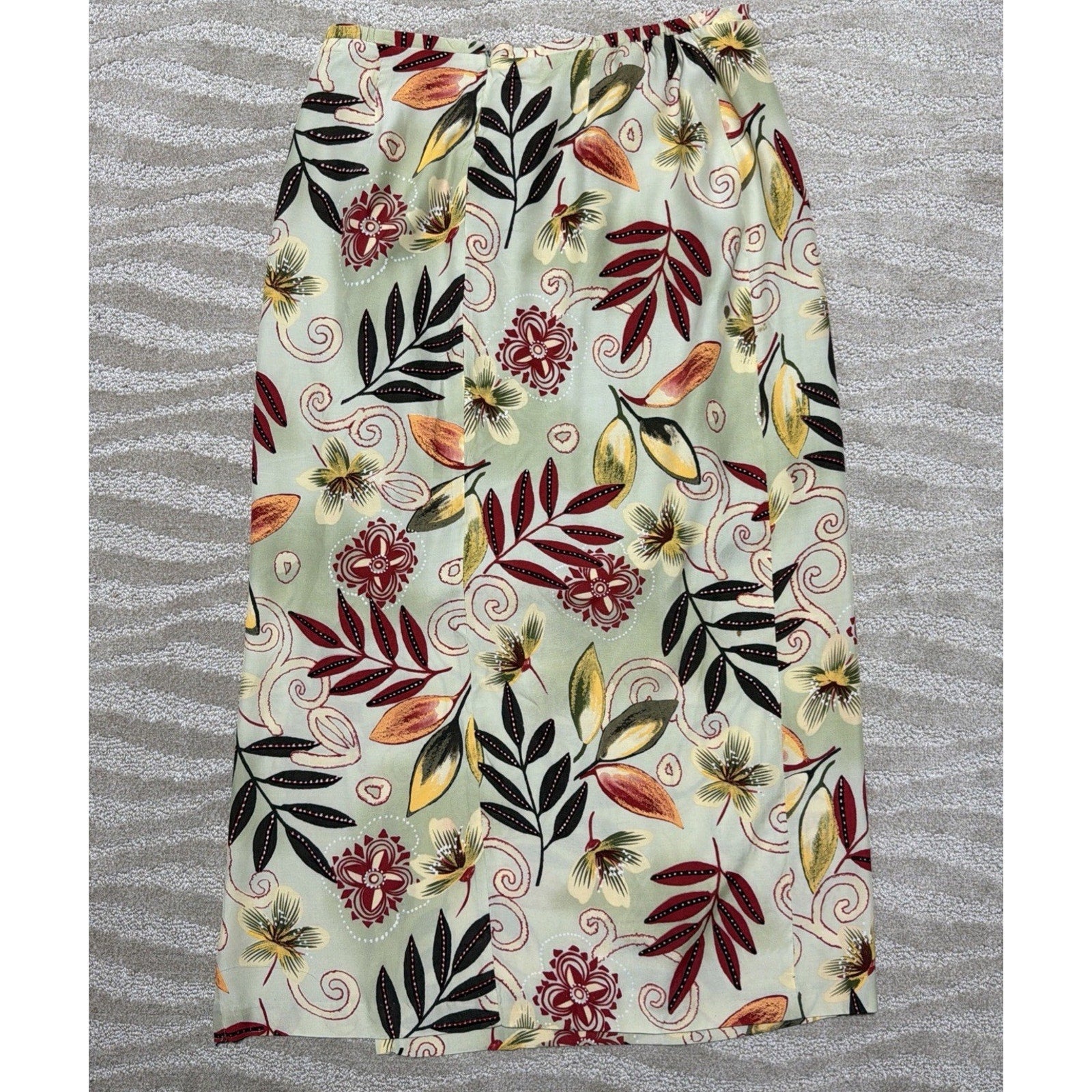Vintage NANCY BOLEN CITY GIRL Women's Skirt Floral A-Line Lined Sz XL Made USA
