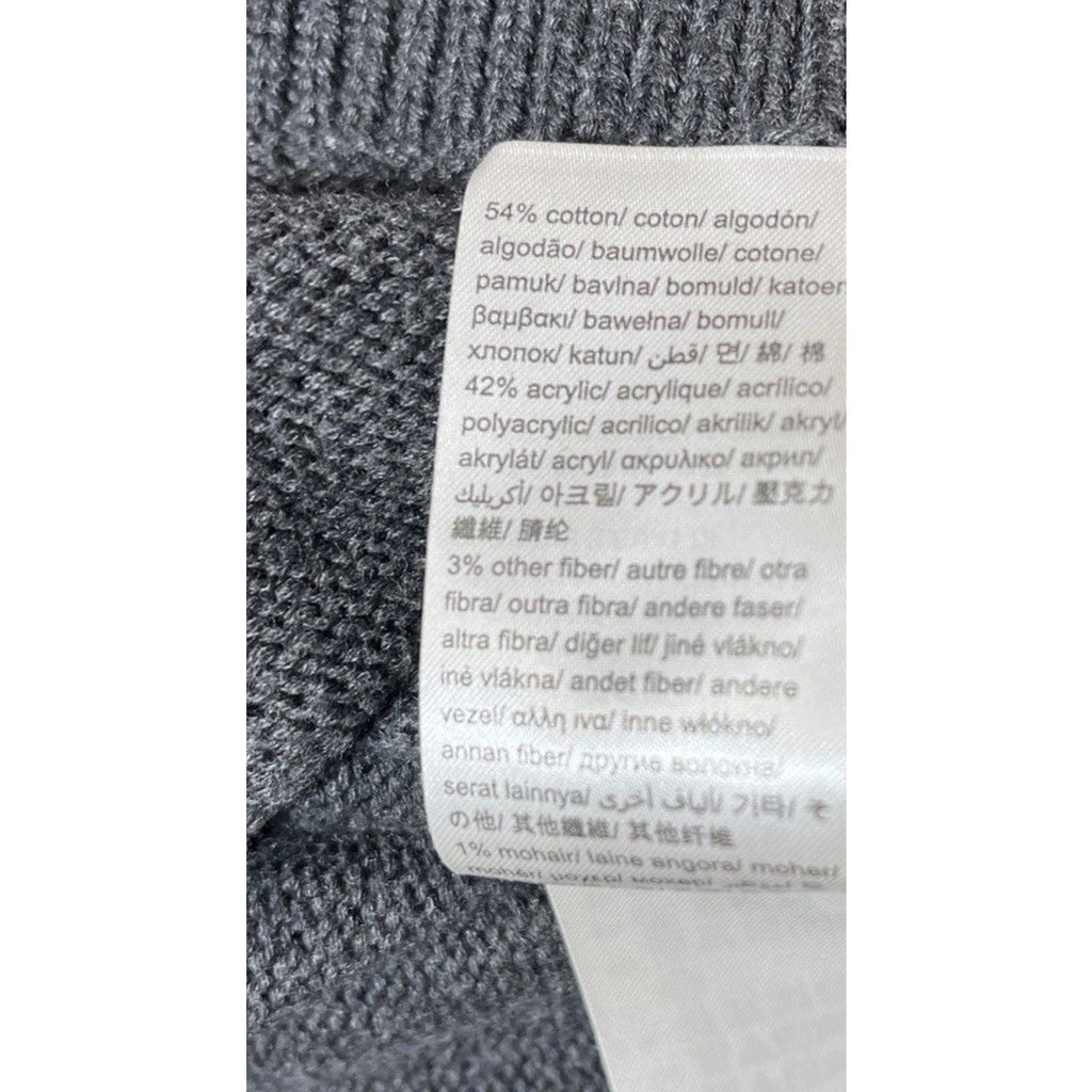 Calvin Klein Sweater Jacket Size Large Men Full Zip Ribbed Heavyweight Mock Neck
