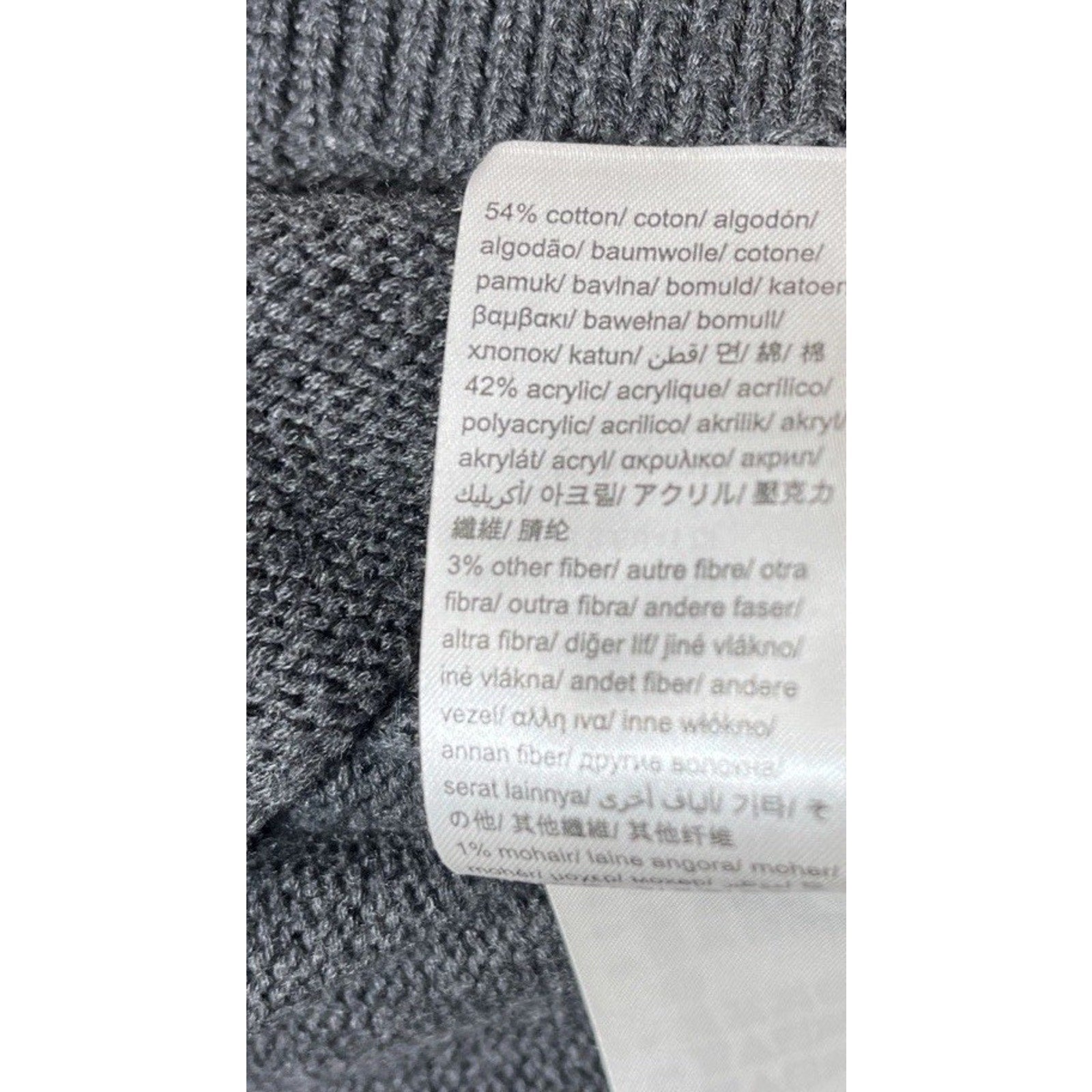 Calvin Klein Sweater Jacket Size Large Men Full Zip Ribbed Heavyweight Mock Neck
