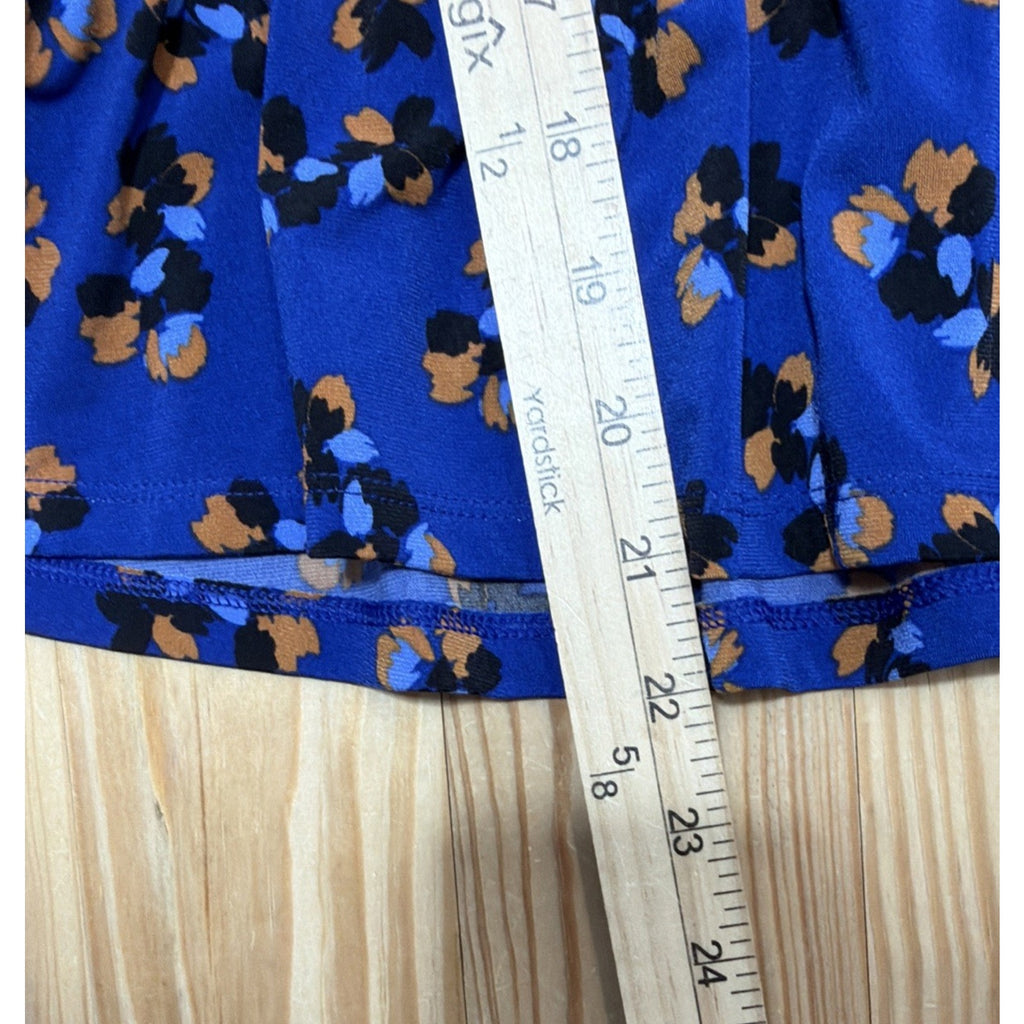 Banana Republic Floral Faux Wrap Peplum long sleeve Blouse Sz S