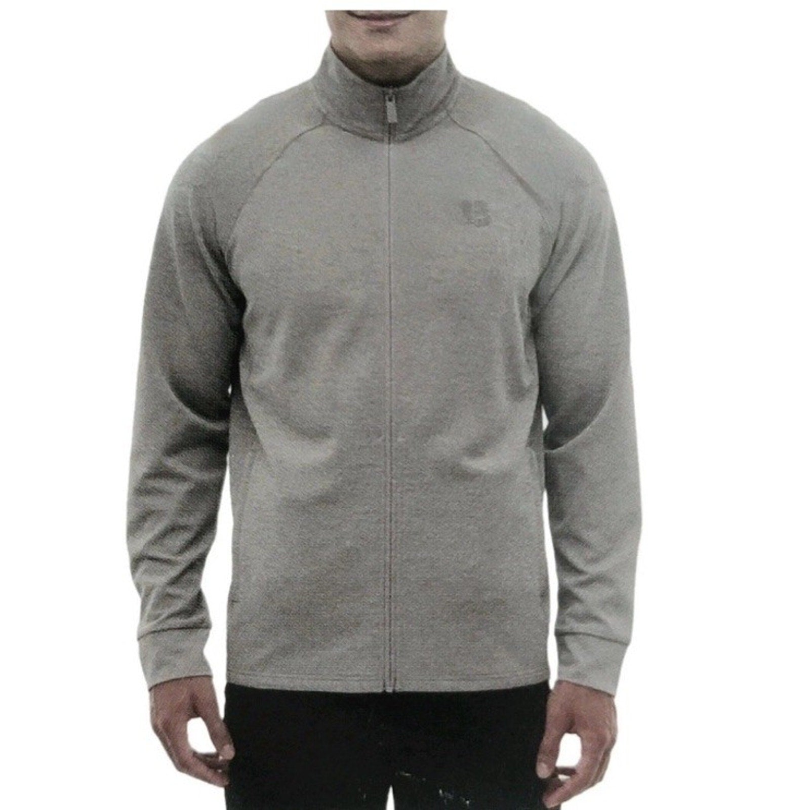 Bench Urbanwear Jacket Men L Gray Full Zip Moisture Wicking Activewear Athletic