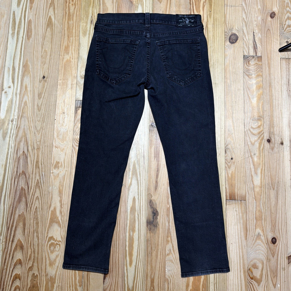 True Religion Geno No Flap Relaxed Slim Straight Jeans ‘Black’ Size 36