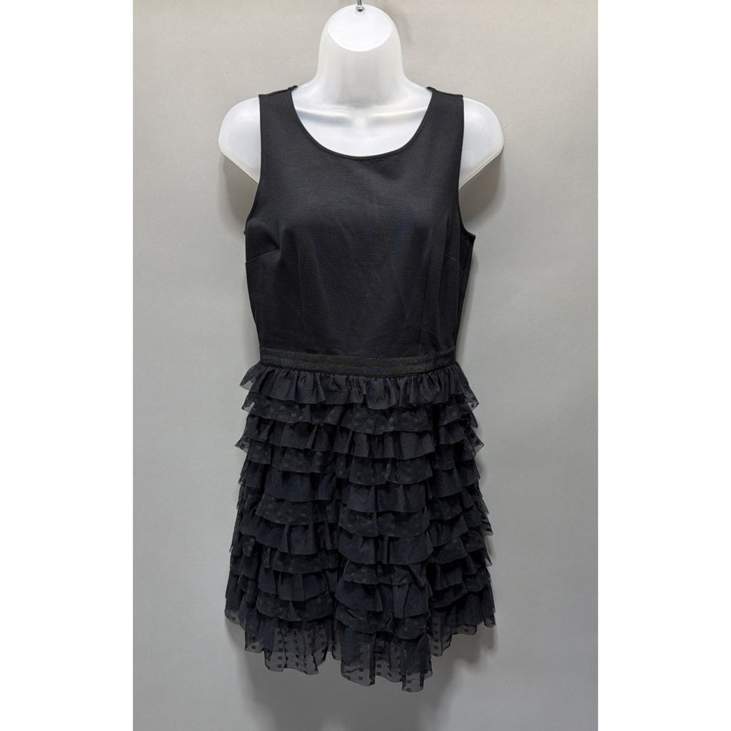 Ann Taylor LOFT Womens 4P Ruffle Lace Tiered Tank Style Mini Flare Dress