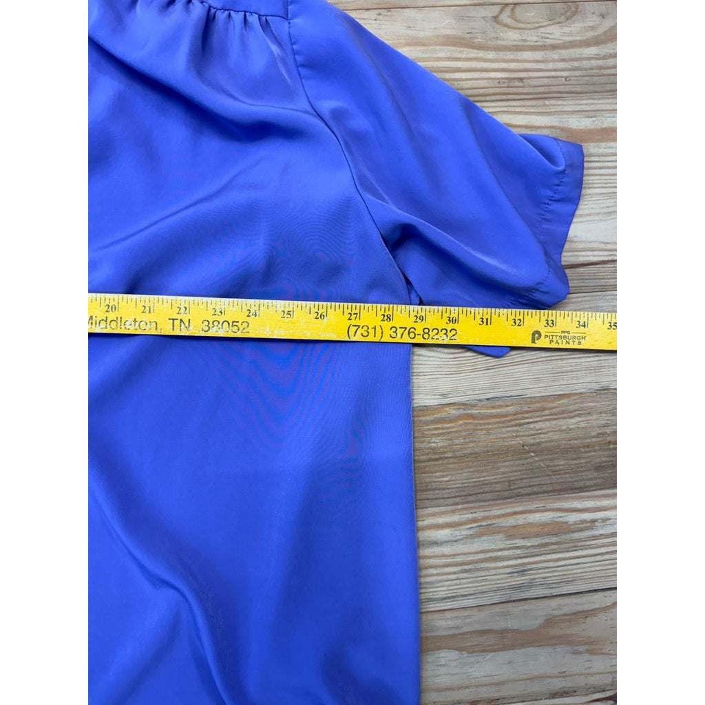 Only Necessities Button Up Blouse Plus Size 2X Purple Short Sleeve