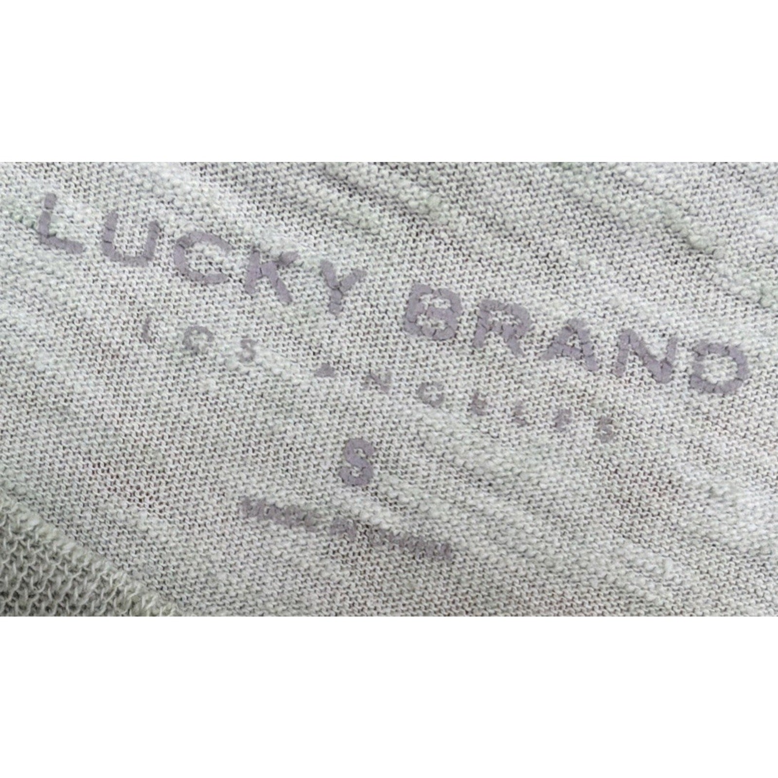 Lucky Brand Textured T Shirt Mens Size Small Green Short Sleeve California