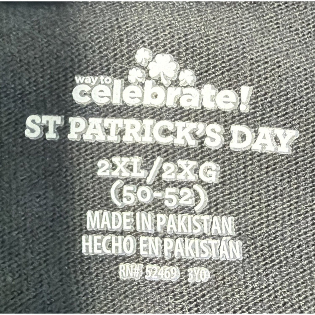 luck of the irish celtic cross st patrick's day men's XXL t shirt black