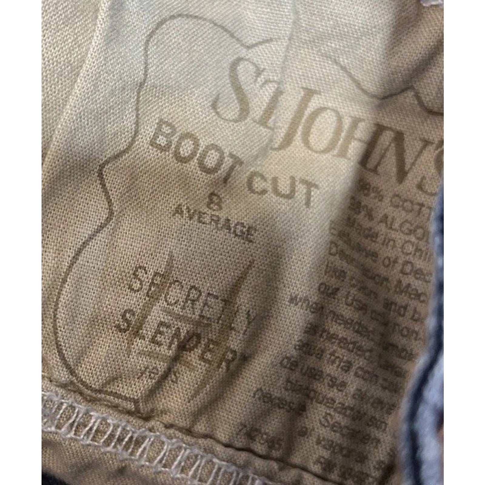 Women's 10 Average St John's Bay Bootcut Secretly Slender Jeans Stretch Denim