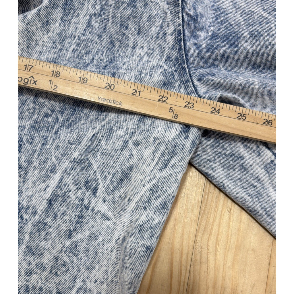 Vtg Out Of The Blue Retro 80s 90s Acid Stone Wash Denim Duster Trench Coat M