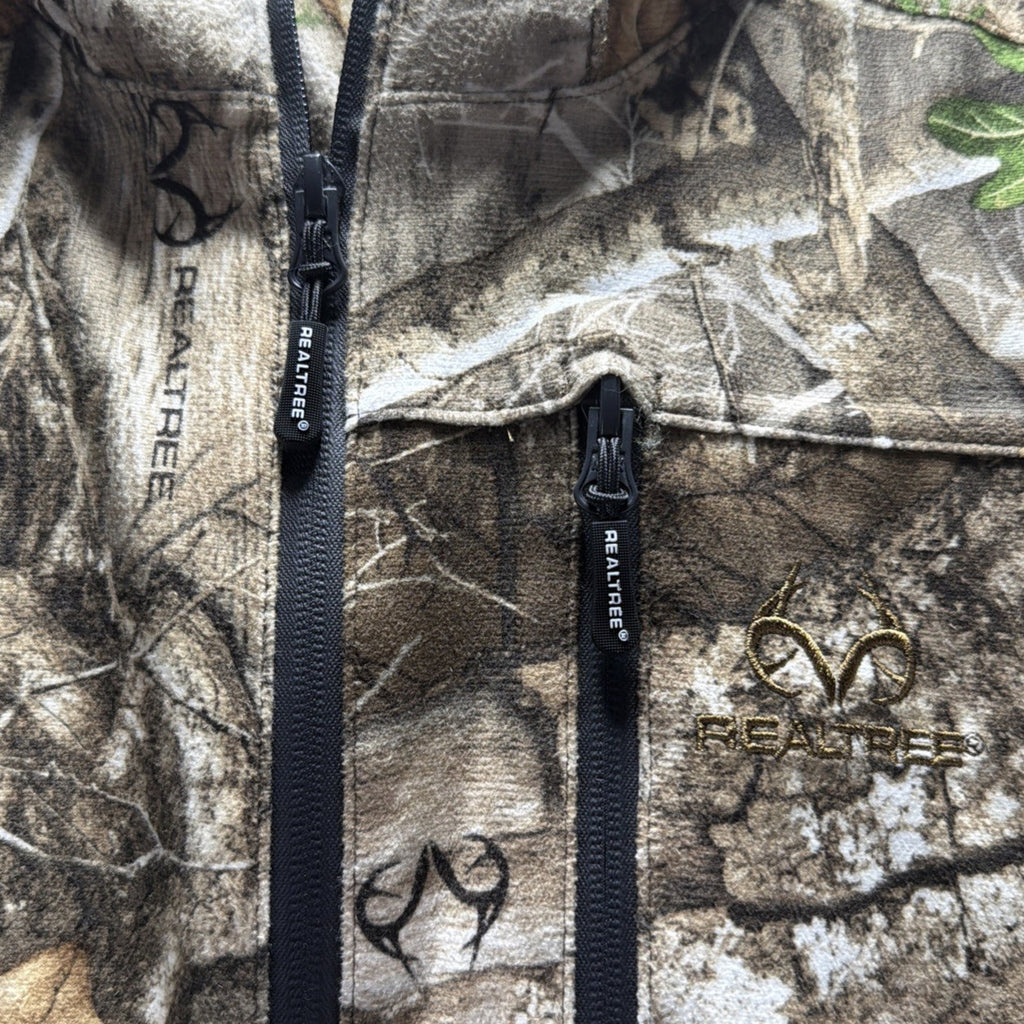 Jacket Mens Real Tree L Edge Scent Factor Camo Hunting Outdoor Gear Full Zip