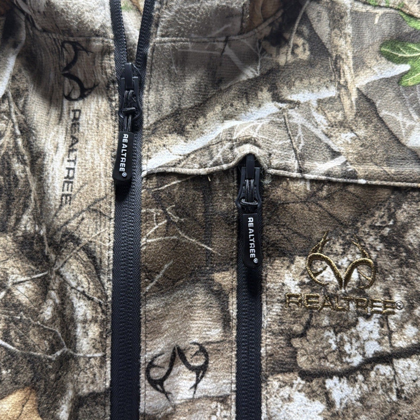 Jacket Mens Real Tree L Edge Scent Factor Camo Hunting Outdoor Gear Full Zip