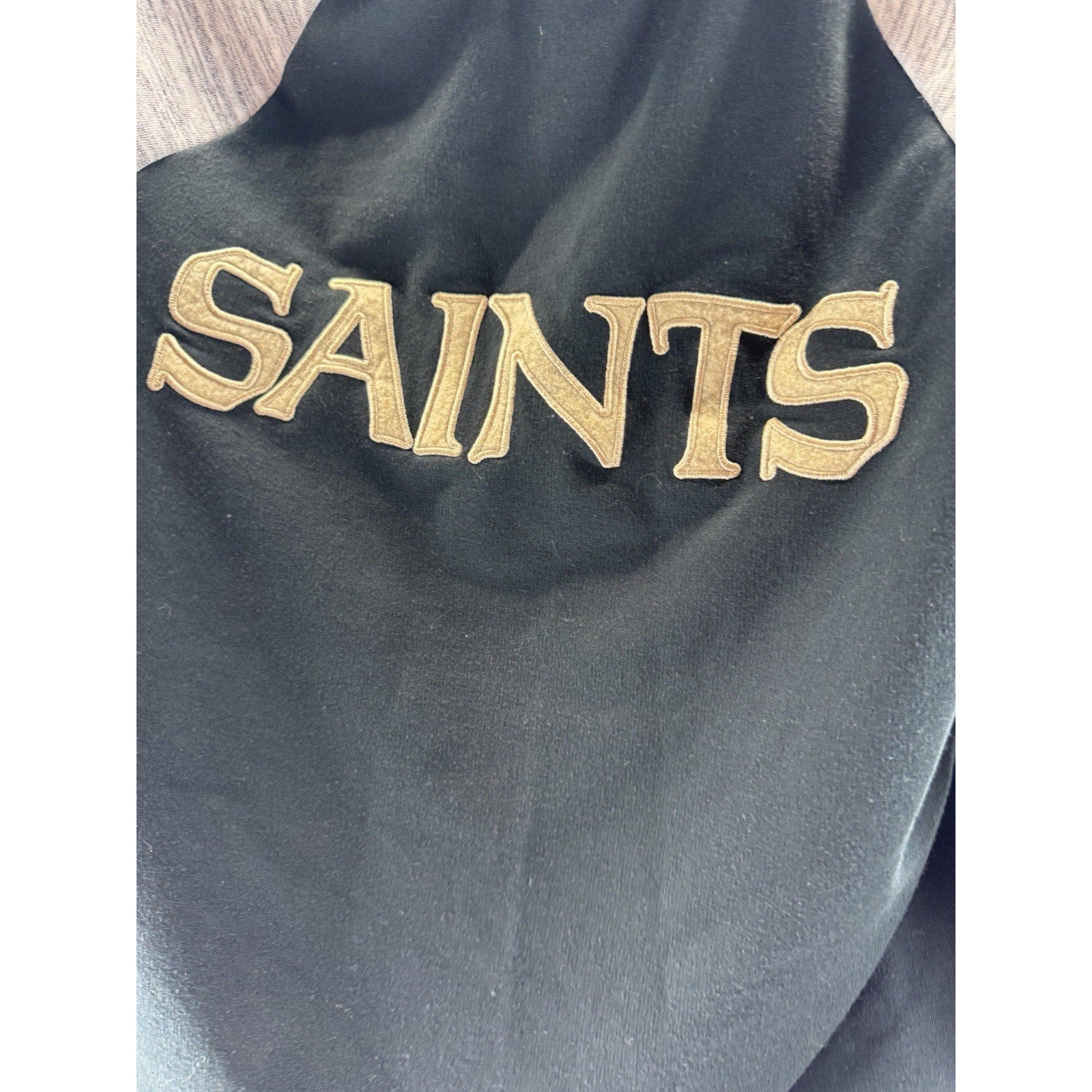 NFL New Orleans Saints Pullover Hoodie Gray Black Women’s M