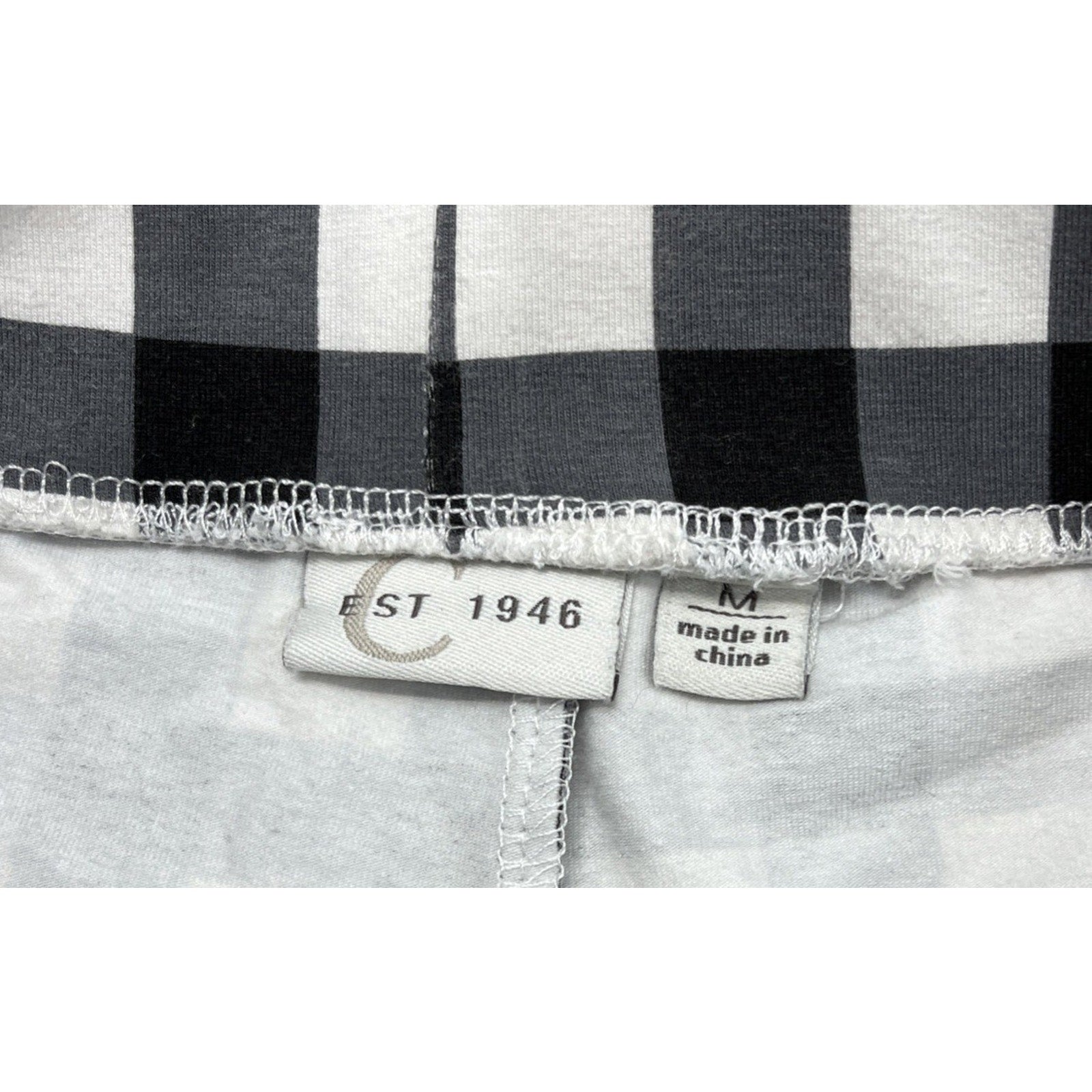 Cato Black Check Stretch Bermuda Pull On Shorts Size Medium