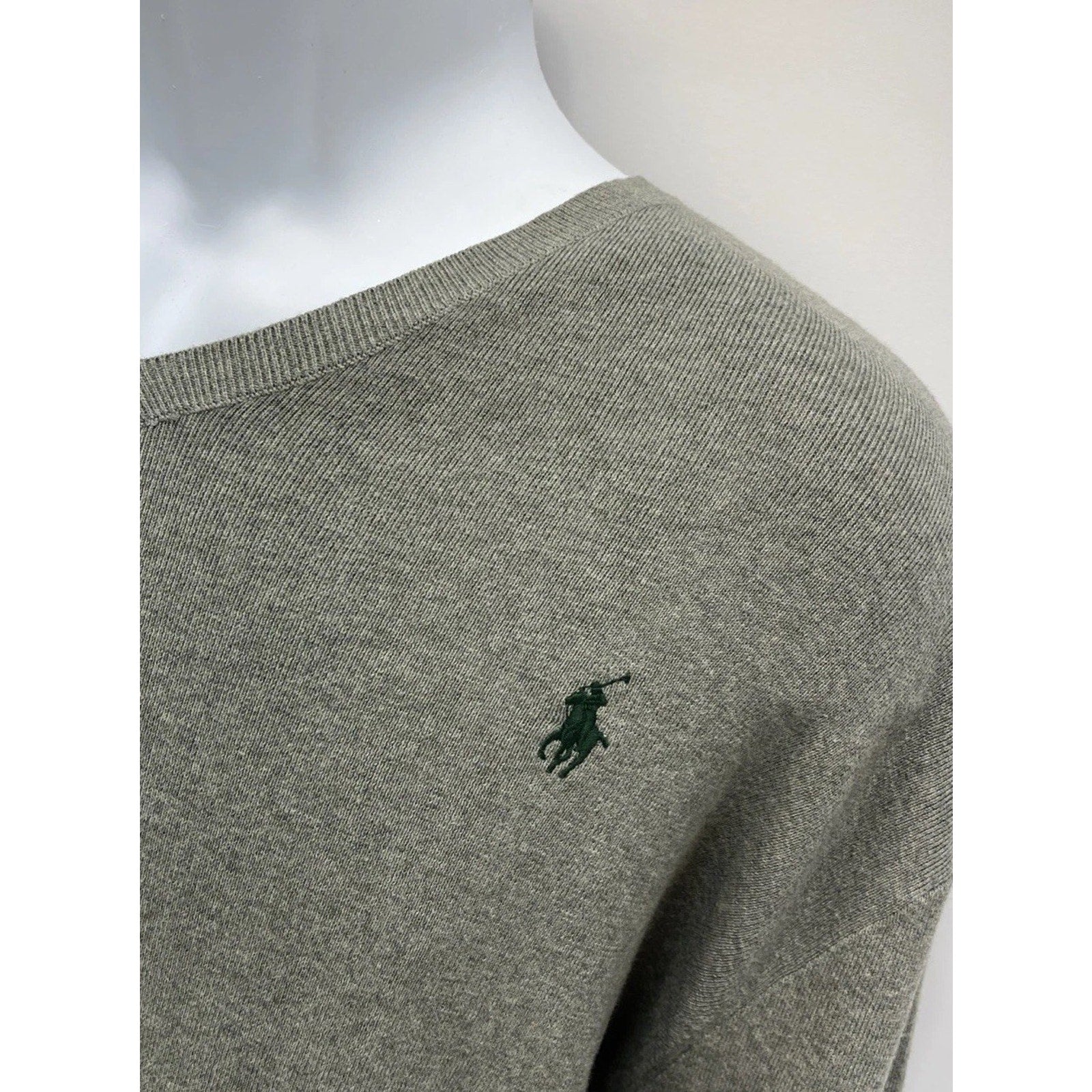 Polo Ralph Lauren Sweater V-Neck Long Sleeve Pima Cotton Green Men’s XXL