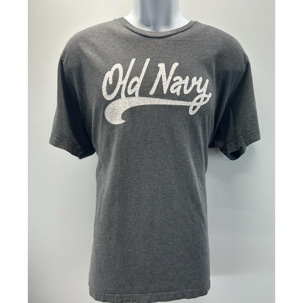 Old Navy Clothing Company Gray Short Sleeve 100% Cotton Logo T-Shirt Men's XL.