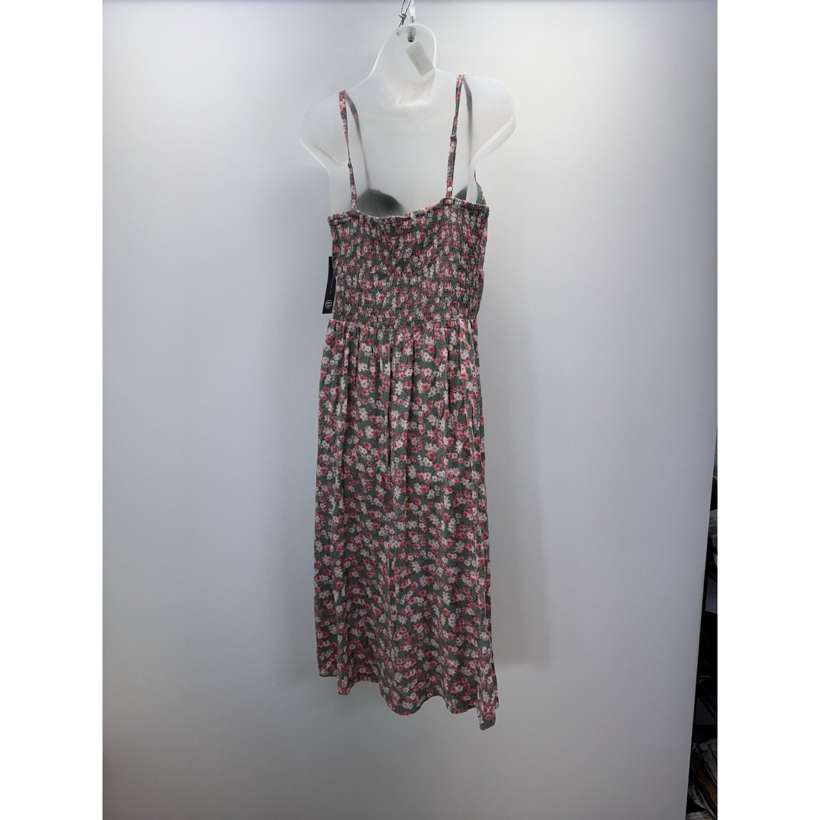 As U Wish Flowy Size X-Large Maxi Dress Green Floral Women’s