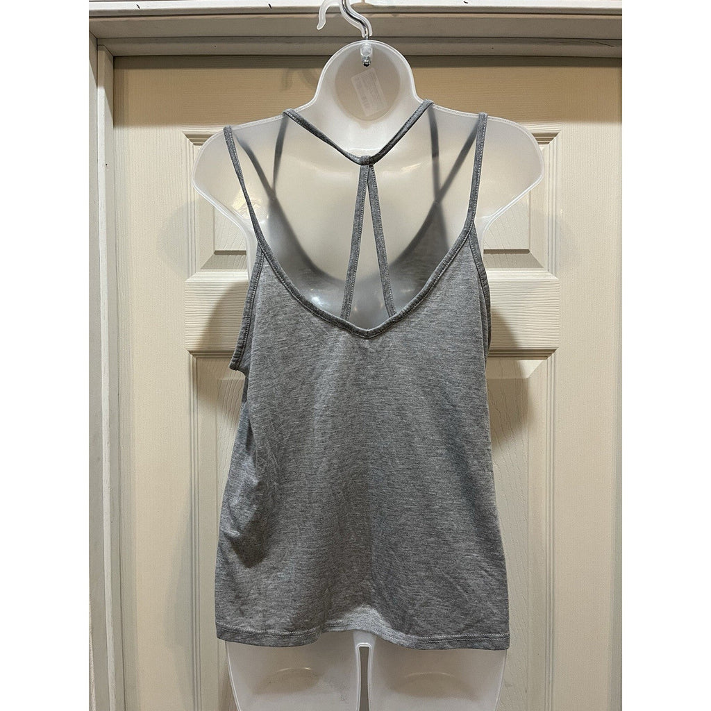 Fifth Sun Bed Buds Gray Floral Print Double Strap Tank Top Women’s Size Large