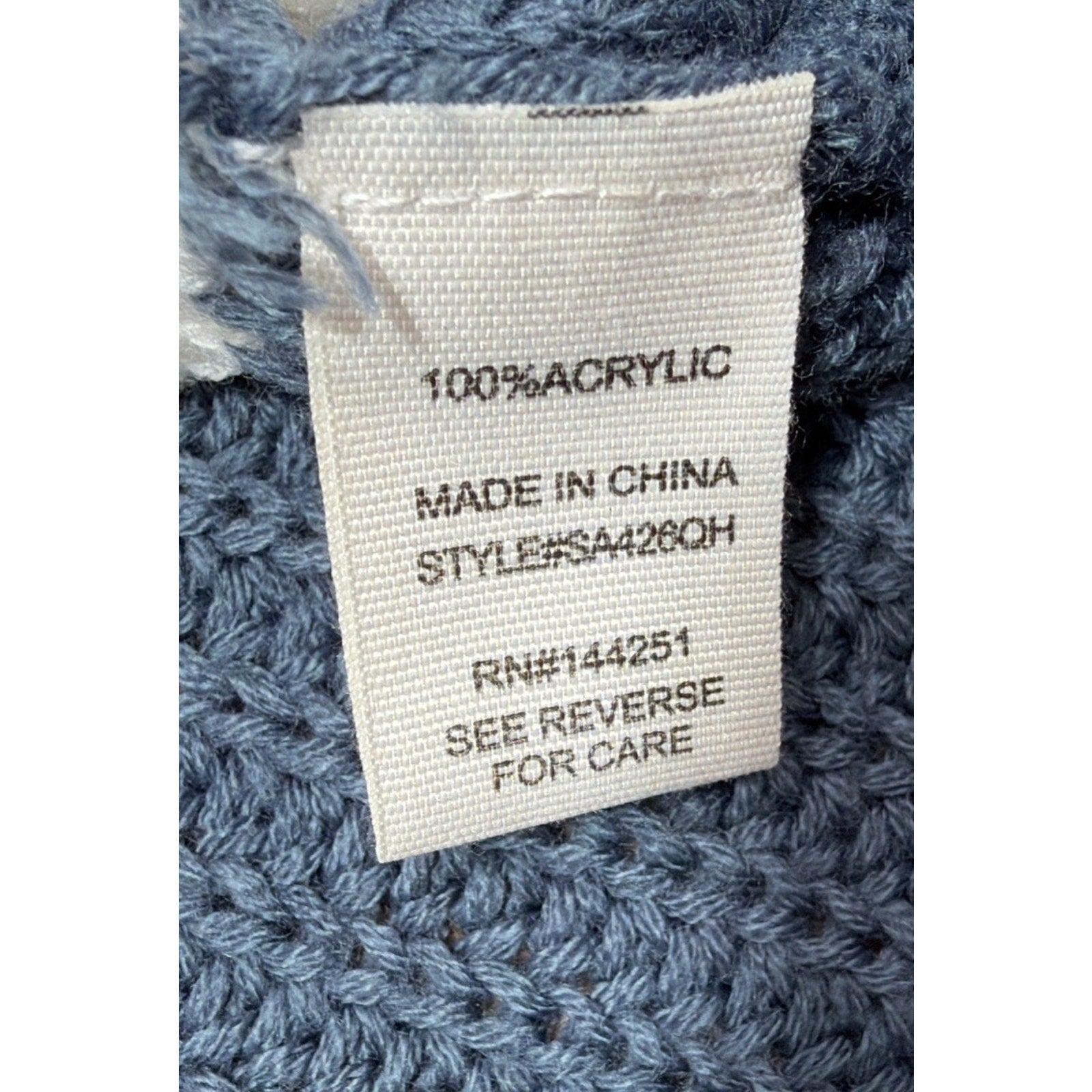 Moon & Madison Womens Anthropologie Sweater M Oversized Cropped Blue White