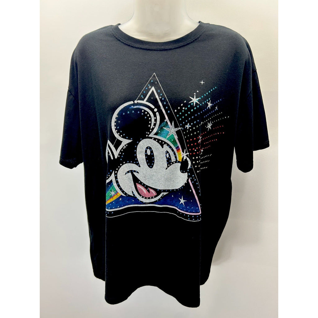 Mickey Mouse Rhinestone T-shirt Disney XL (15/17) Black.
