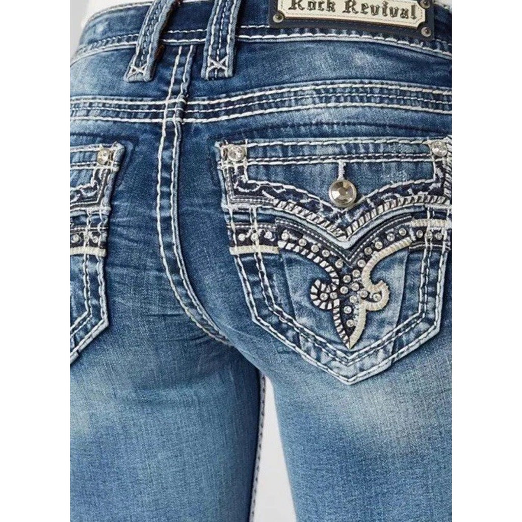 Rock Revival Women's Yanka Mid-Rise Boot Jeans Size 29