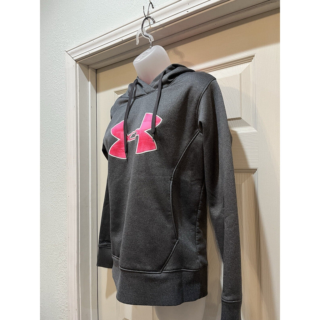 Under Armour Hoodie Womens Pullover Breast Cancer Semi Fitted Cold Gear size S