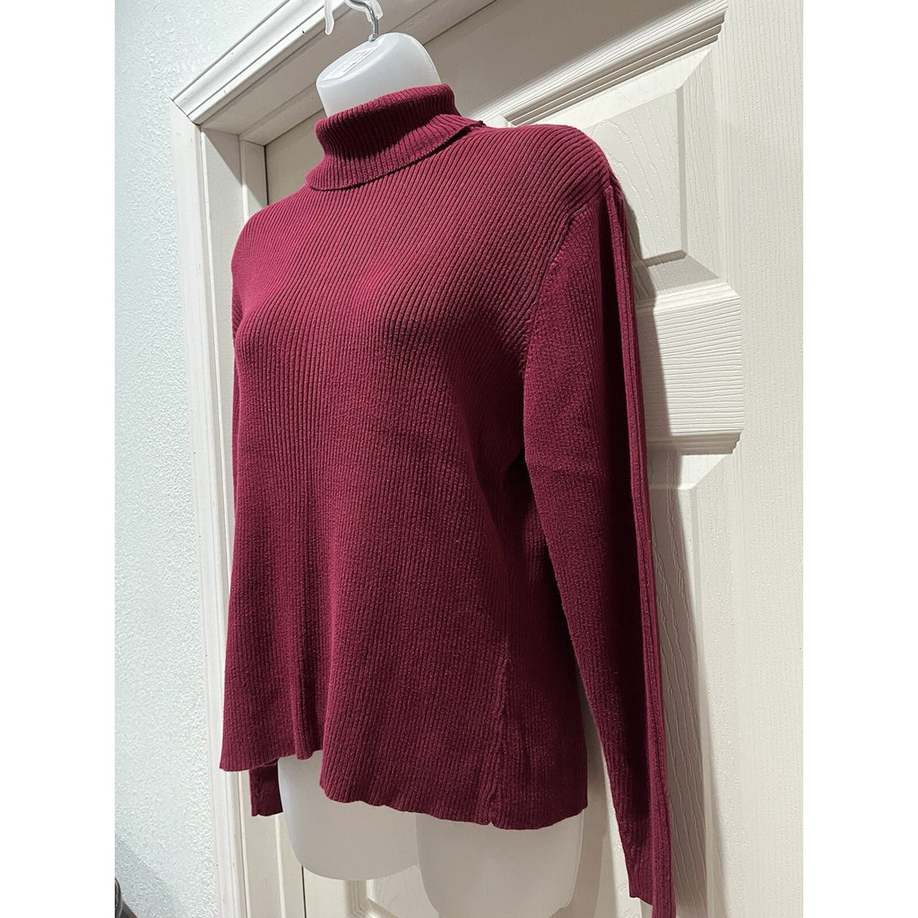 Kim Rogers Junior Turtleneck Long Sleeve Knitted Pullover Sweater Size M