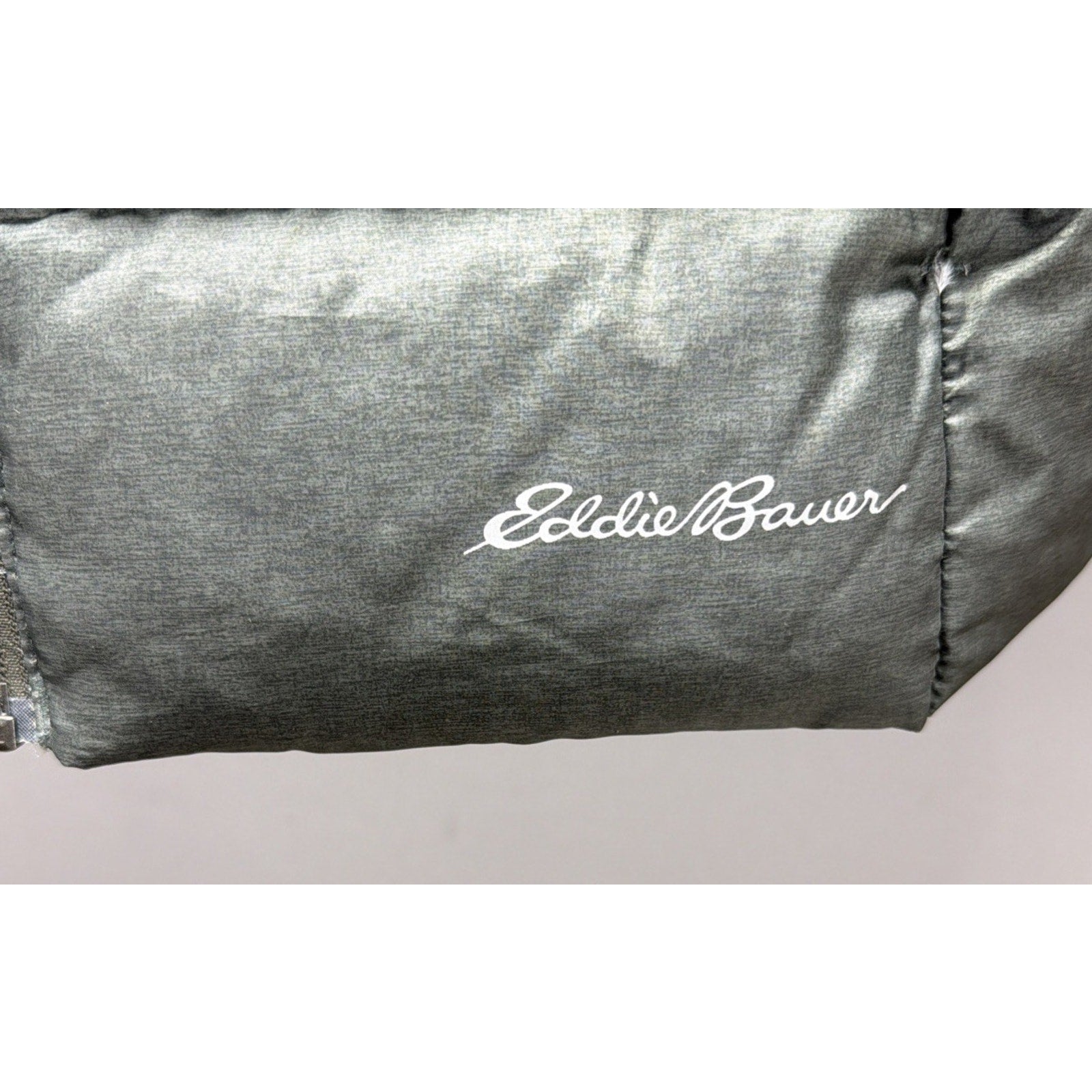 Eddie Bauer EB650 Women's Full Zip Down Puffer Jacket Green Size M Tall