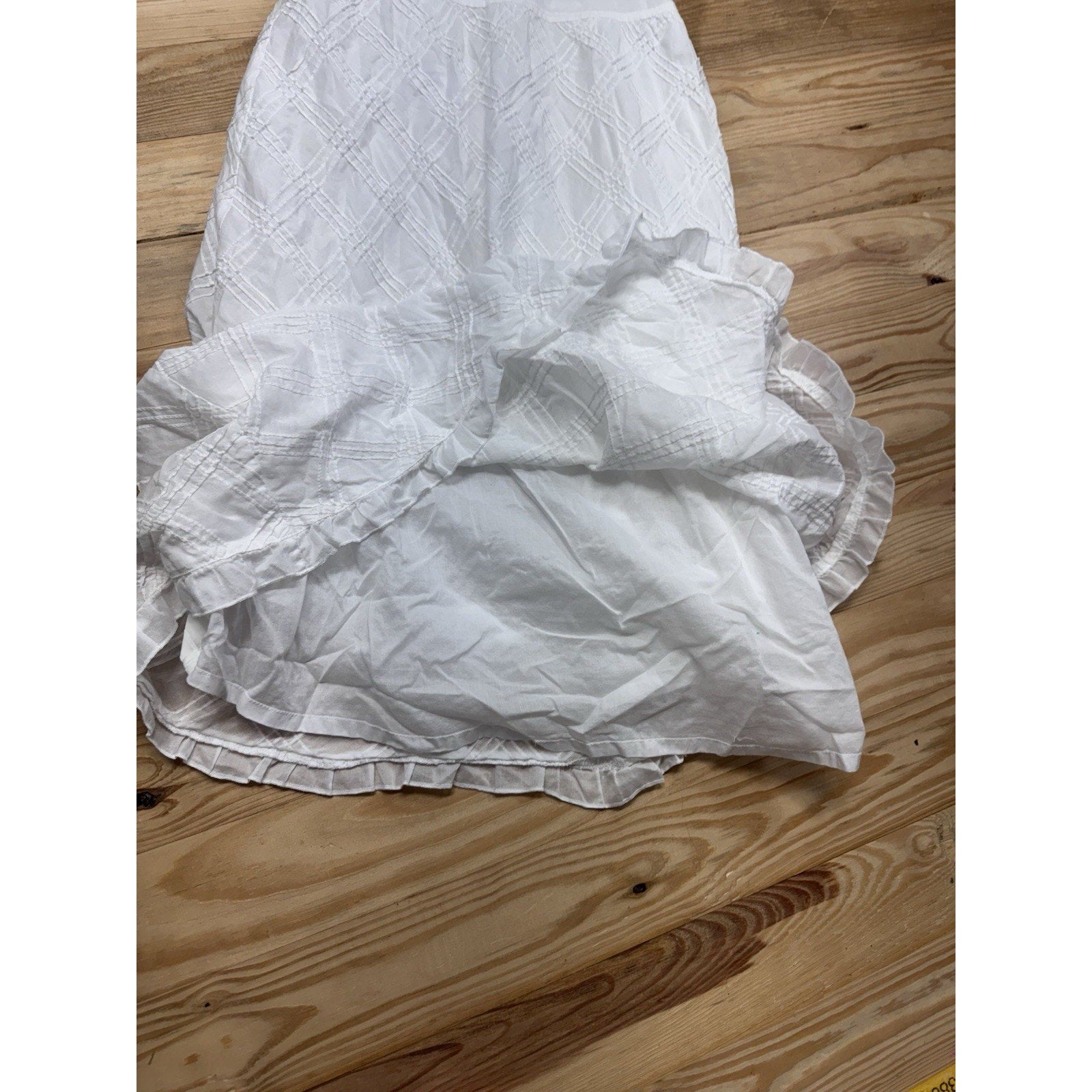 Calvin Klein White Summer Halter Dress Cross Ribbed Design Womens Size 2