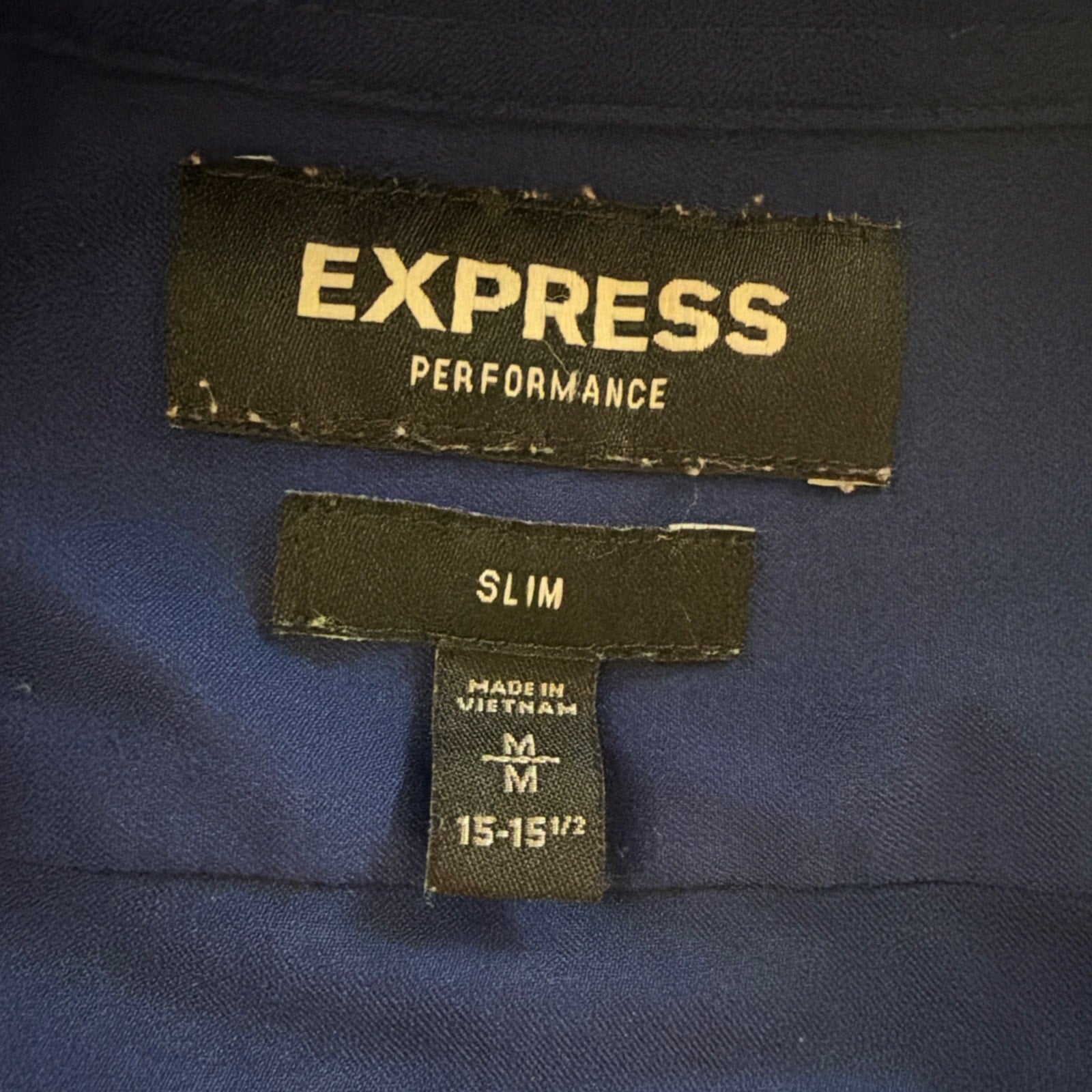 EXPRESS Mens Size Medium Performance Dress Shirt Slim Moisture Wicking Stretch