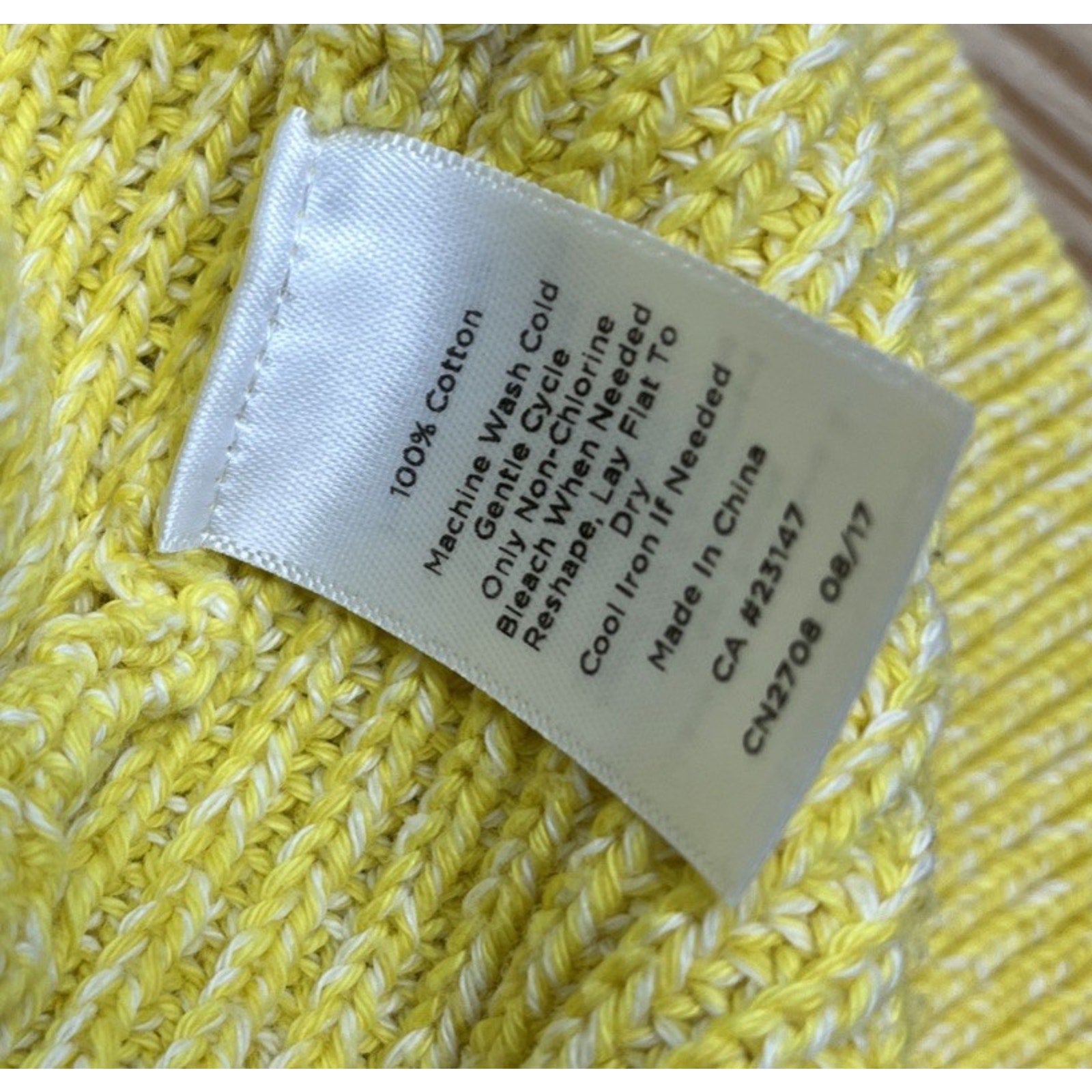 Talbots Cable Knit Bright Yellow Sweater 100% Cotton 1X