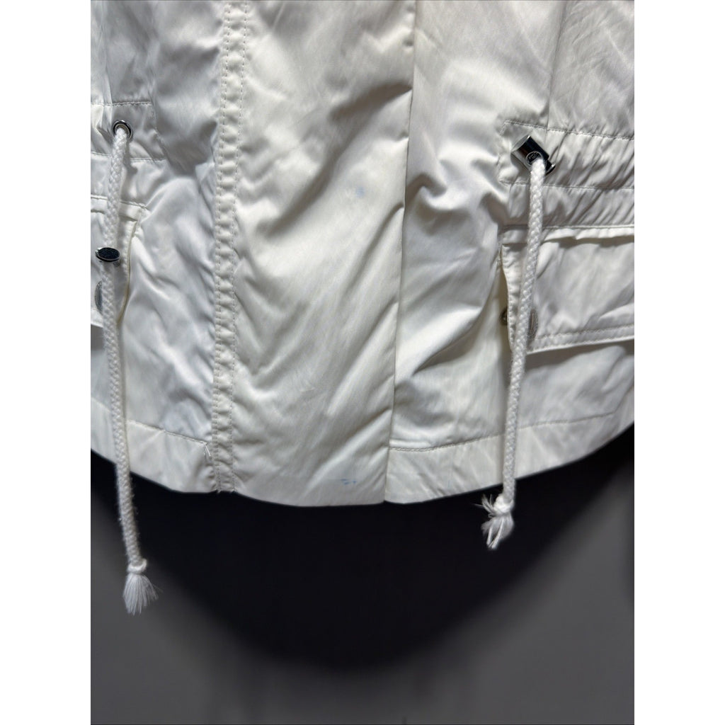 Liz Claiborne Jacket Rain Coat XL White Hooded
