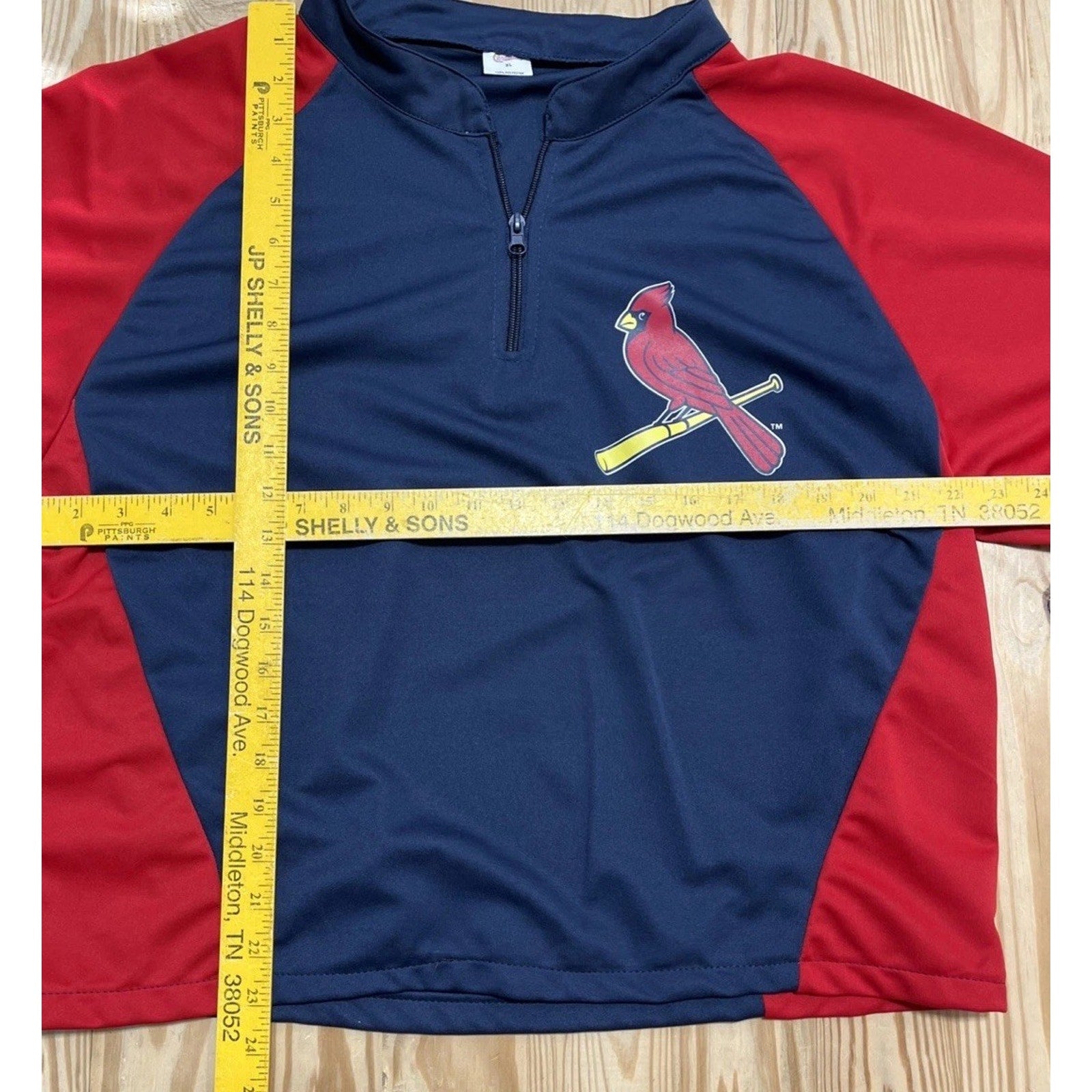 MLB St. Louis Cardinals 1/4 Zip Warm Up Youth XL