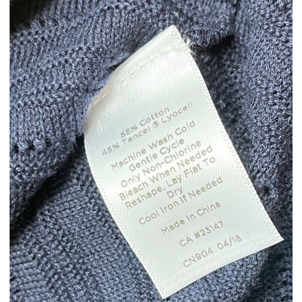 Talbots Knit Breathable Navy Sweater M Womens Long Sleeve