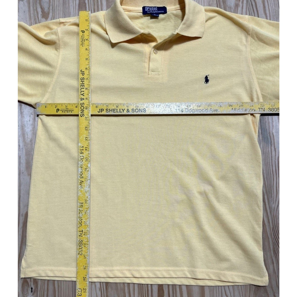 POLO RALPH LAUREN Classic Fit Polo Shirt Adult X-Large Yellow Small Pony