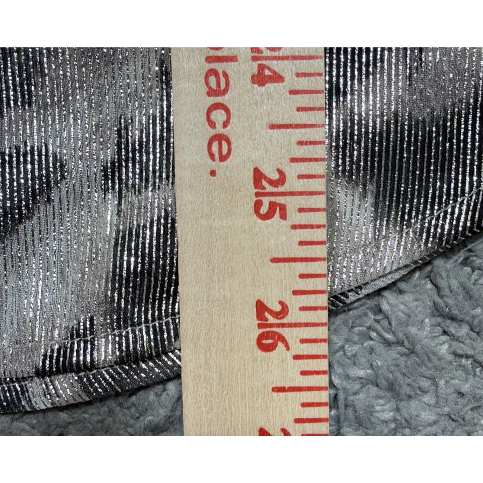 Maurices Atwood Geo Metallic 3/4 Sleeve Popover Blouse Size Small NWT