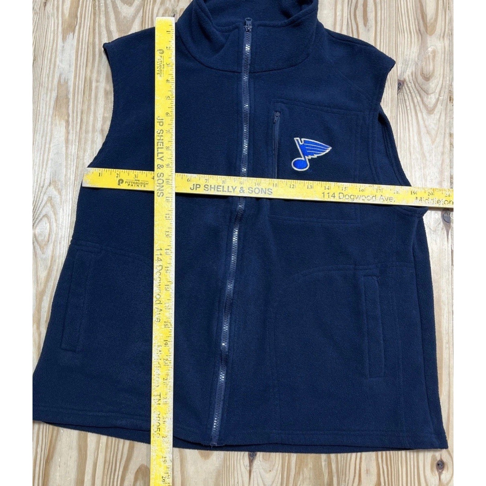 St. Louis Blues SGA Stadium Giveaway Adult Large Full Zip Sweater Vest