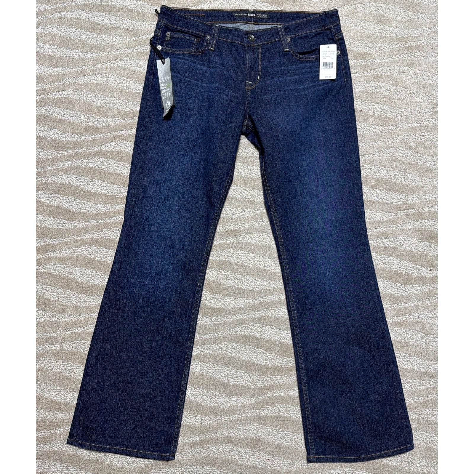 Big Star Remy Low Rise Fit Women's Blue Jeans Denim 32S Stretch Sz 32x30 NWT Y2K