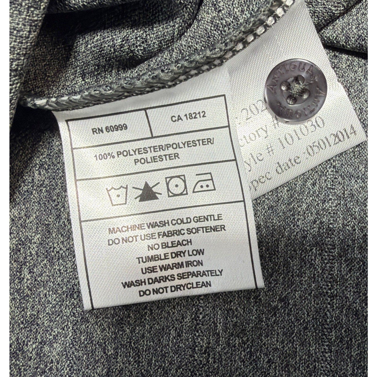 Antigua Desert Dry Xtra Lite Stone Creek Golf Club Polo Shirt Men’s XL NWT